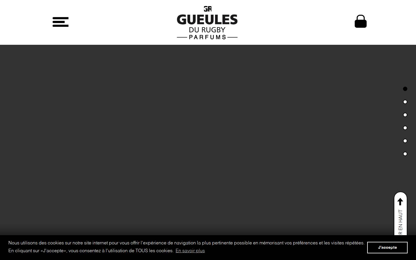 gueules-du-rugby-parfums.com homepage screenshot