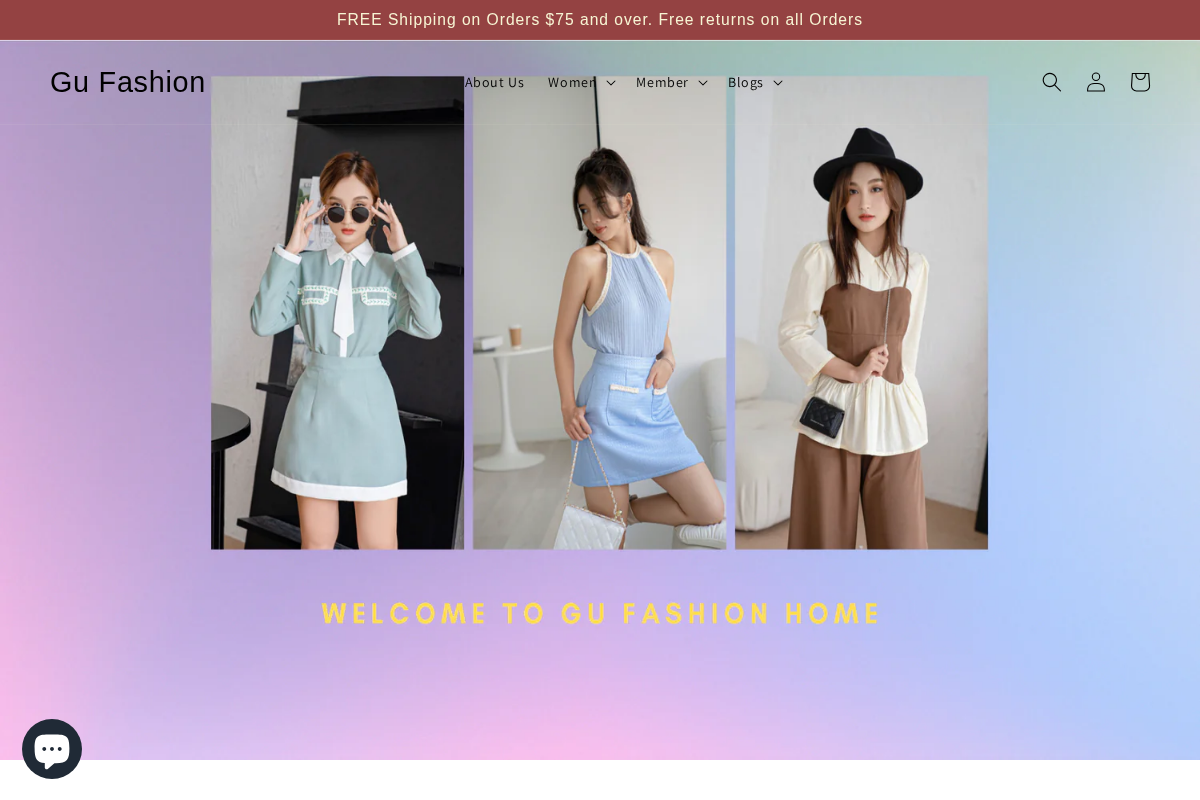 gufashion.com homepage screenshot