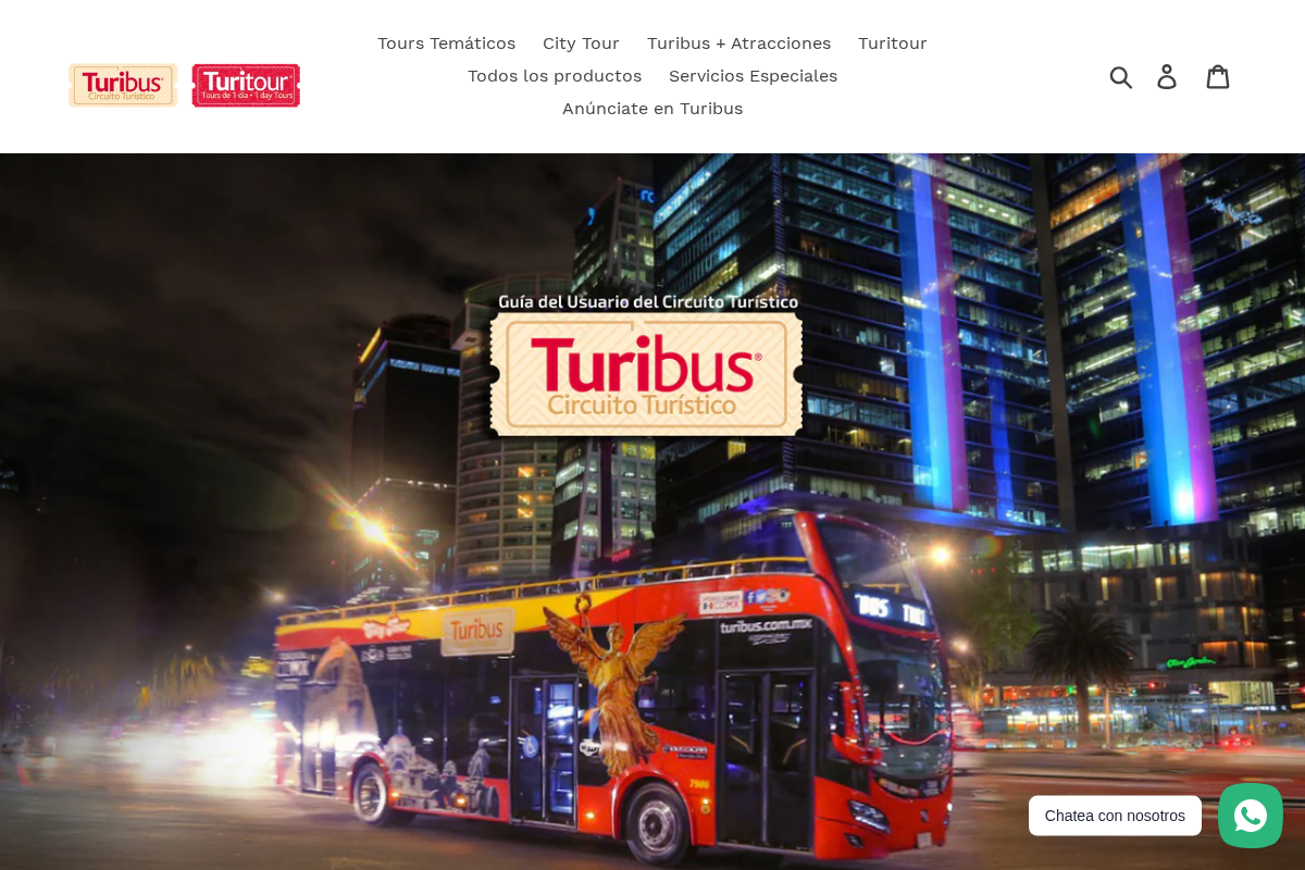 Boletos Turibus homepage screenshot