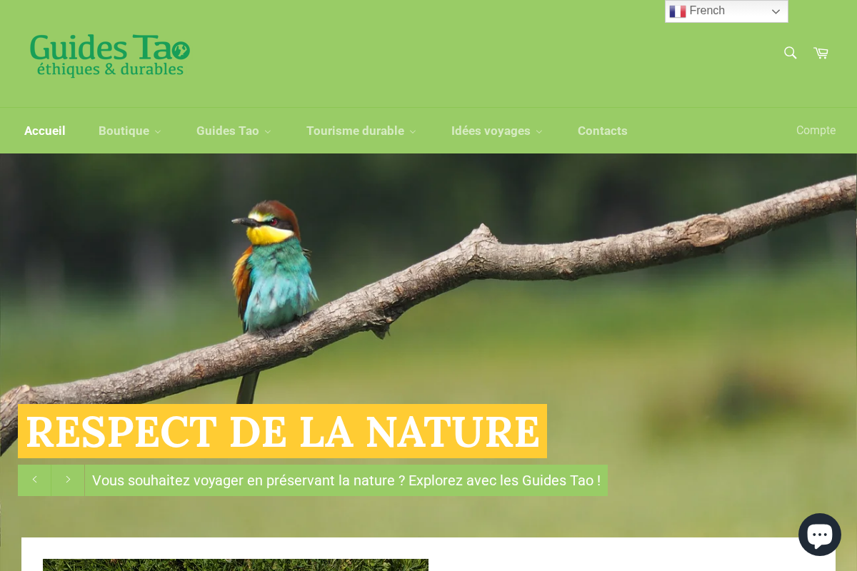 Guides Tao homepage screenshot