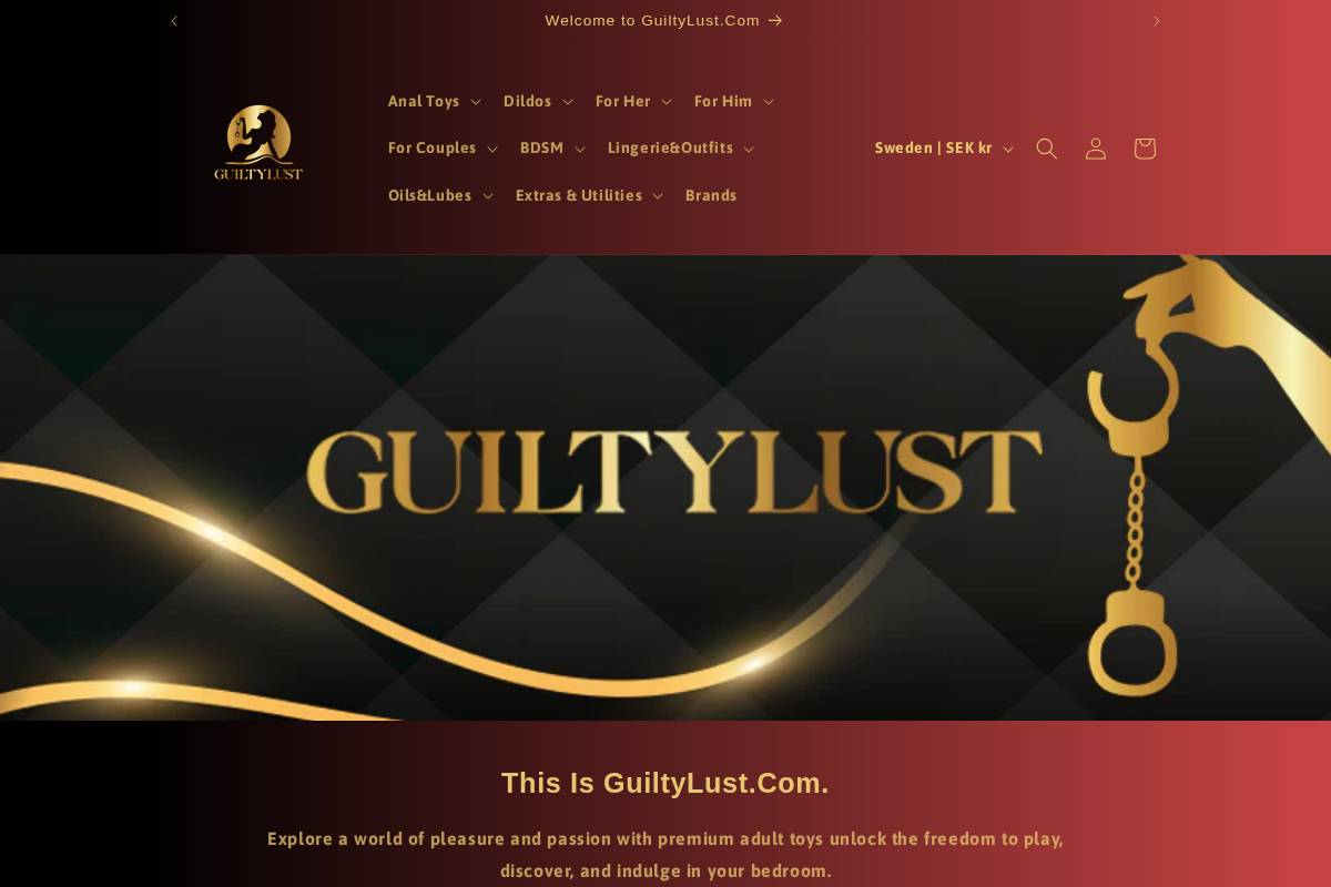 guiltylust.com homepage screenshot