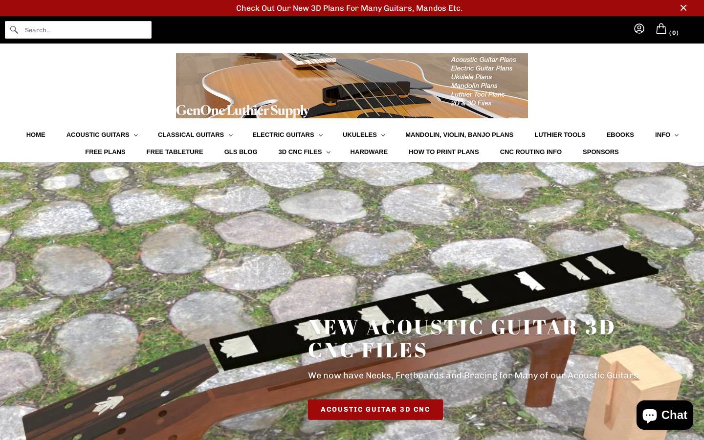guitar-plans.com homepage screenshot