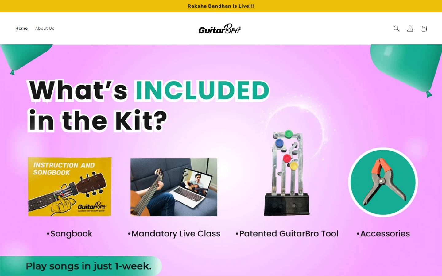guitarbro.in homepage screenshot