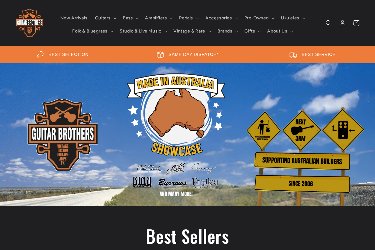Guitar Brothers Online homepage screenshot