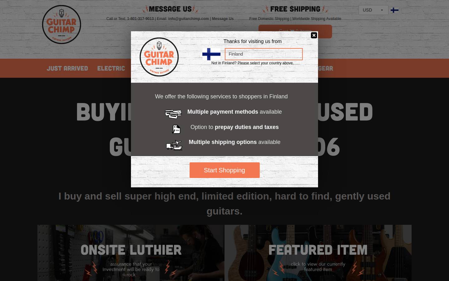 guitarchimp.com homepage screenshot