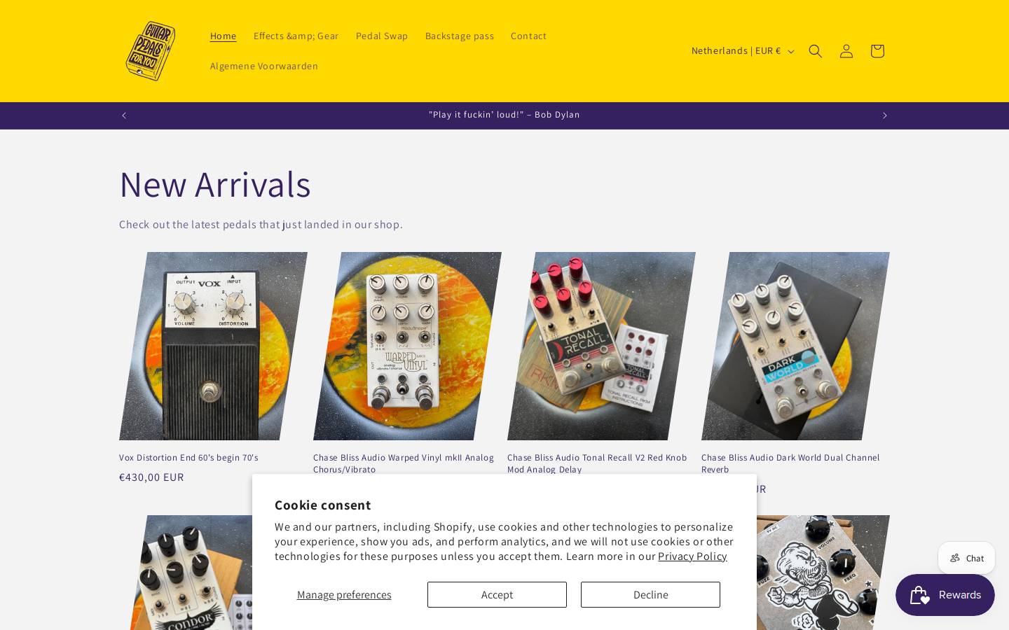 guitarpedalsforyou.com homepage screenshot