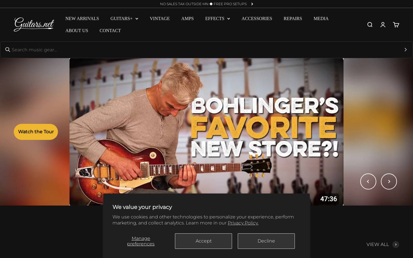 guitars.net homepage screenshot
