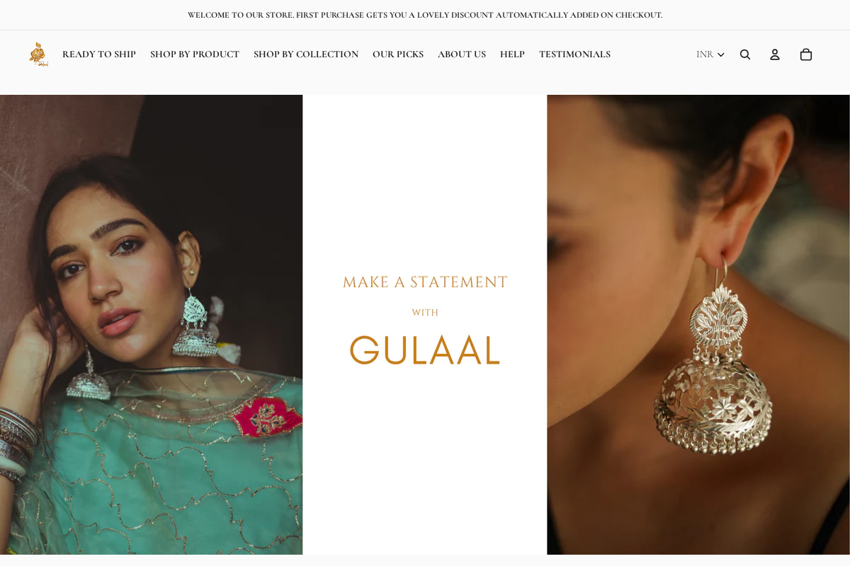 gulaal.in homepage screenshot