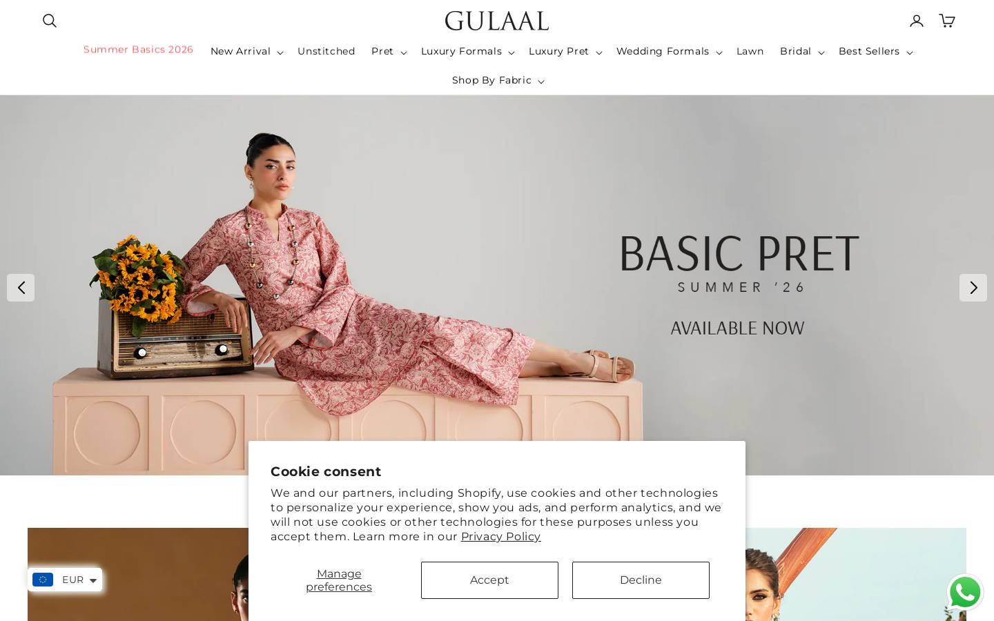gulaal.pk homepage screenshot