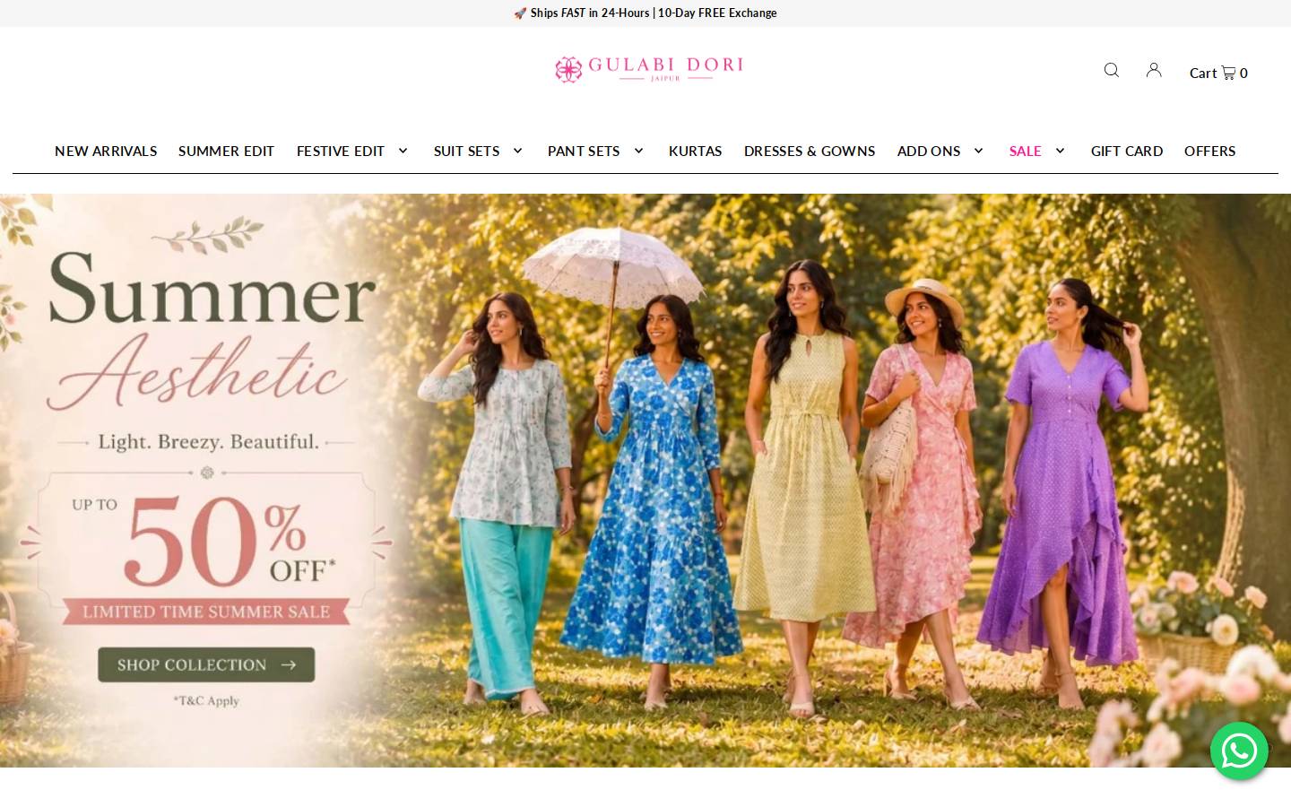 gulabidorijaipur.com homepage screenshot