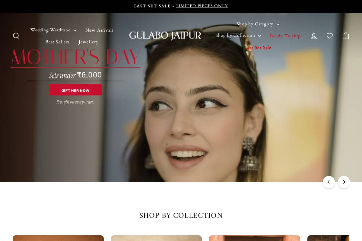 gulabojaipur.com homepage screenshot