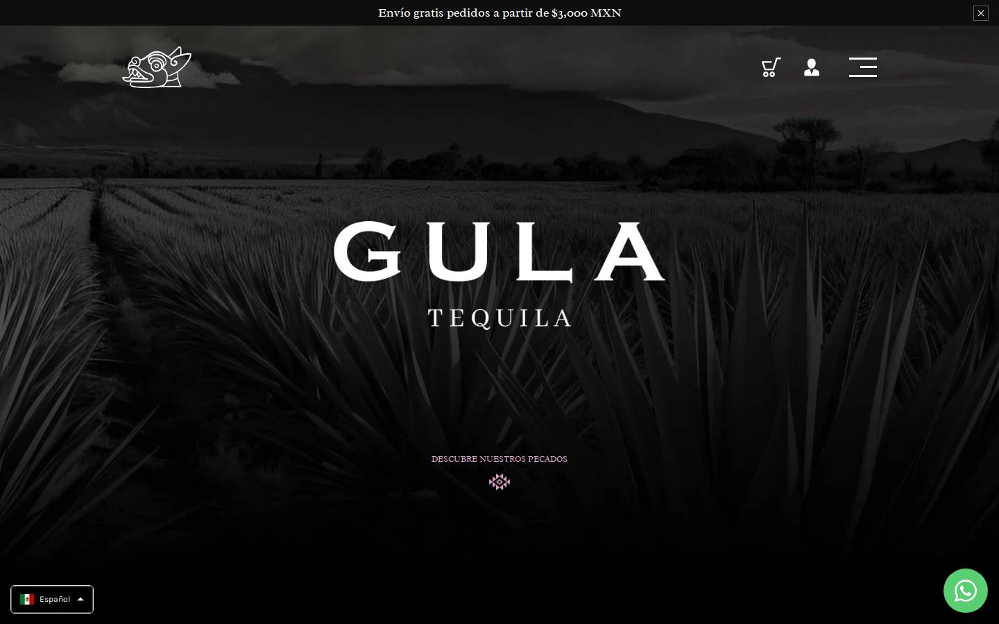 gulatequila.com homepage screenshot