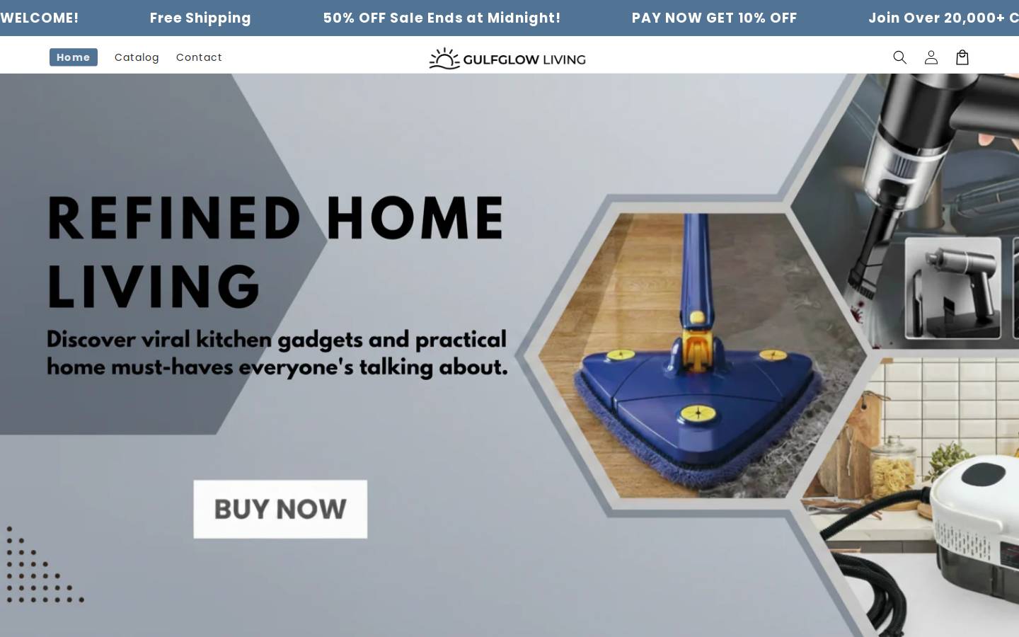 gulf-glow.living homepage screenshot