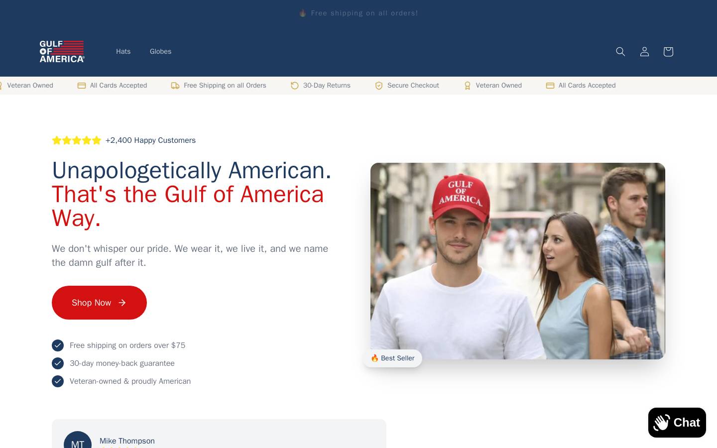 Gulfofamerica homepage screenshot