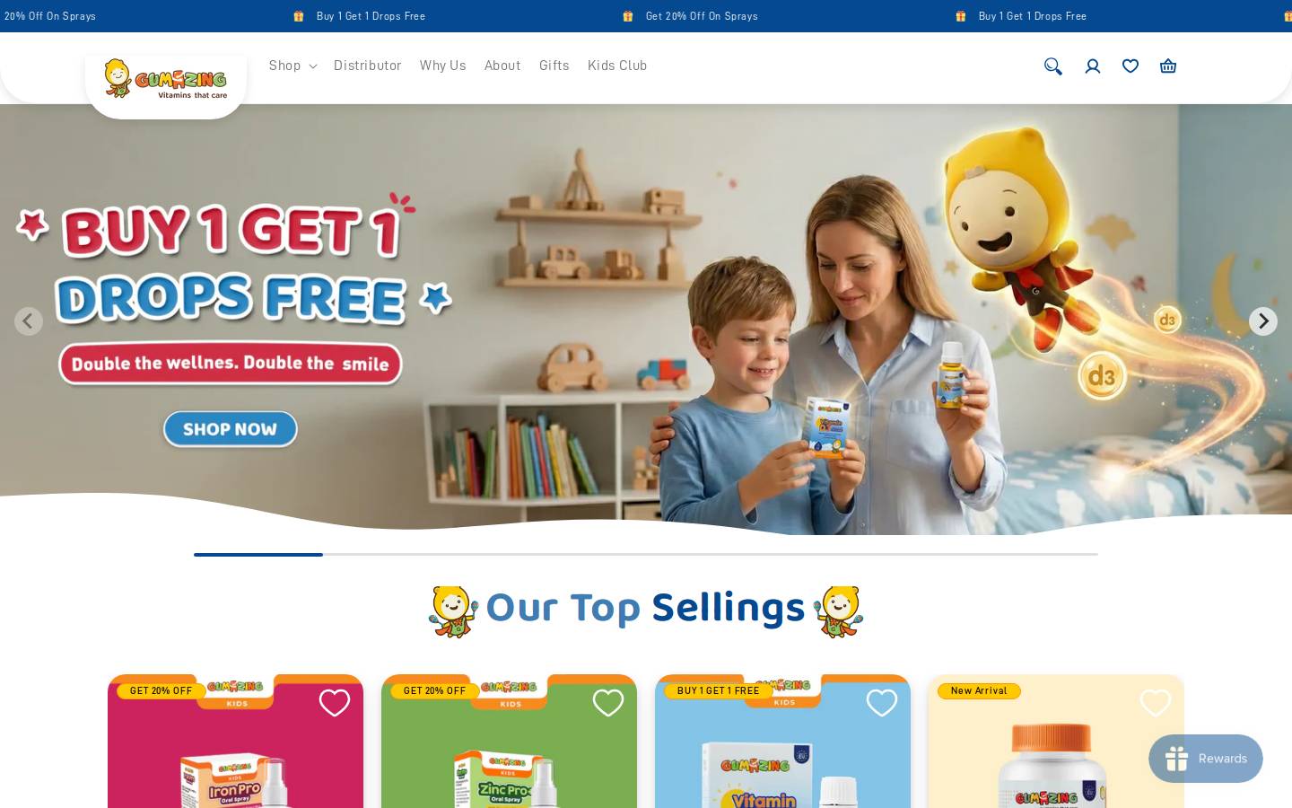 gumazing.com homepage screenshot