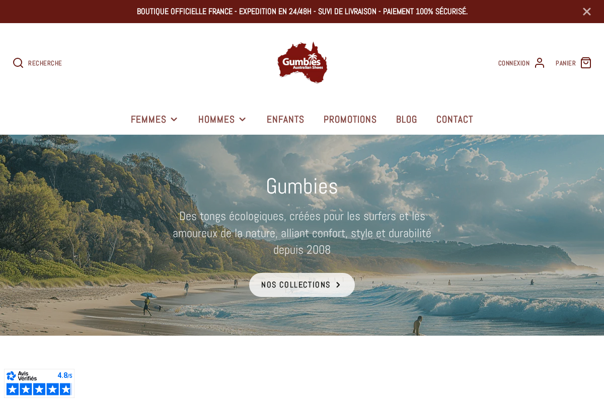 Gumbies FRANCE homepage screenshot