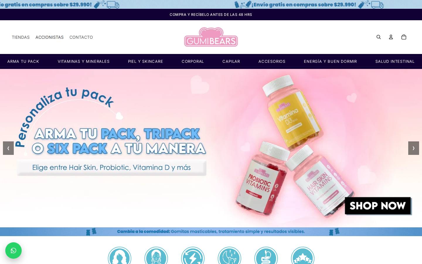gumibears.cl homepage screenshot