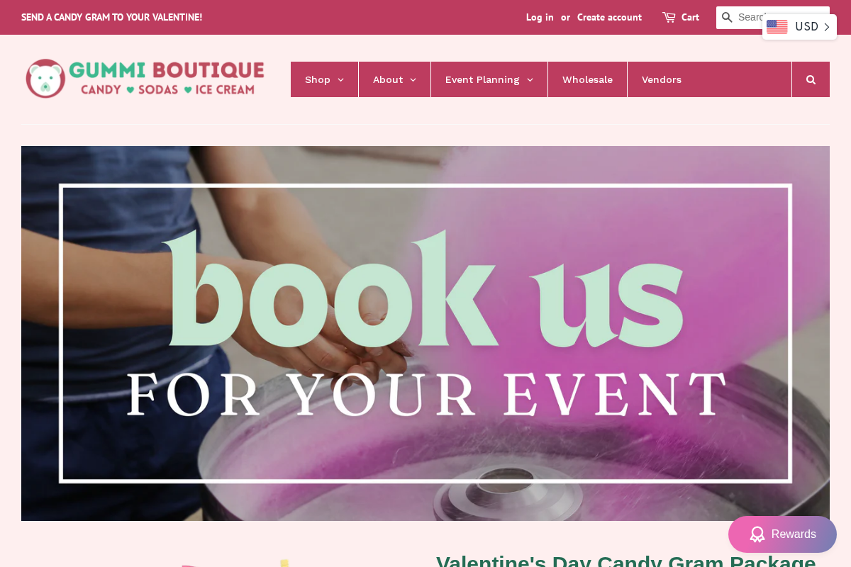 Gummi Boutique homepage screenshot