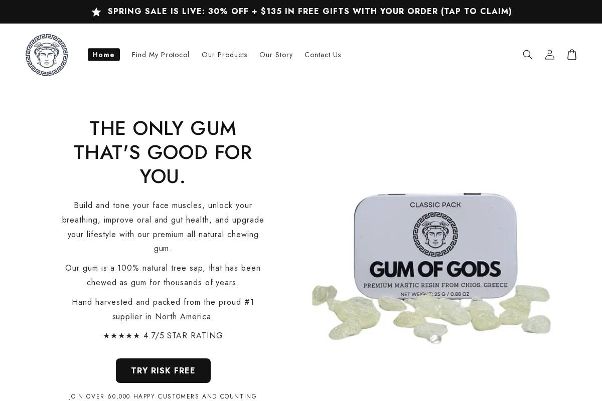 gumofgods.us homepage screenshot