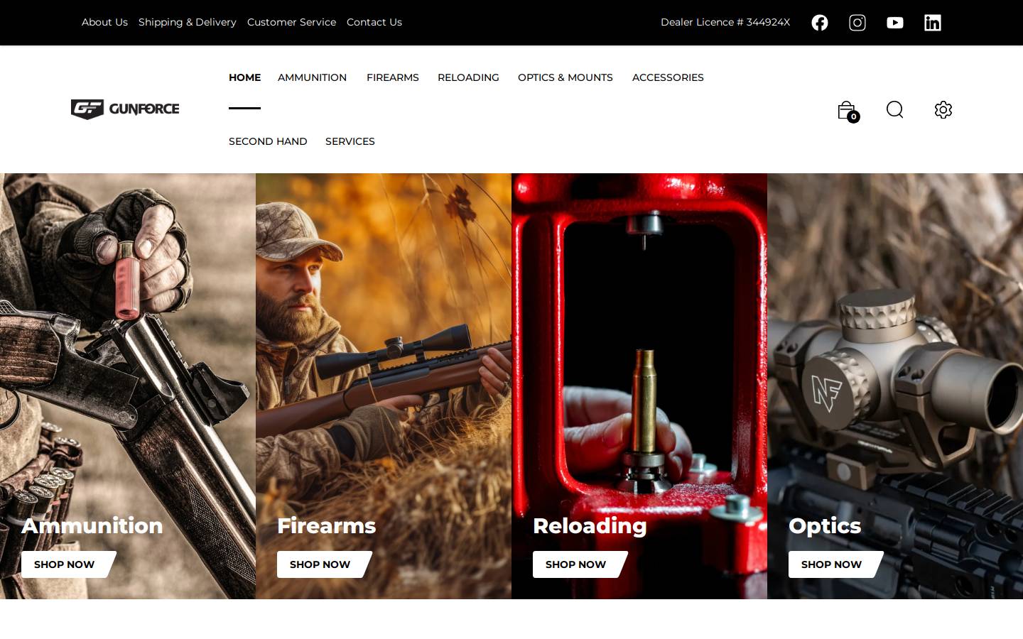 gunforce.com.au homepage screenshot