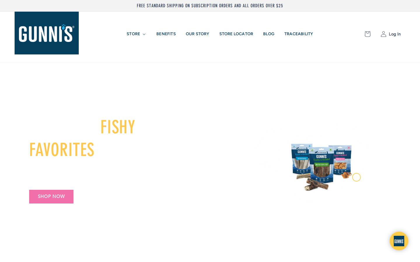 gunnispet.com homepage screenshot
