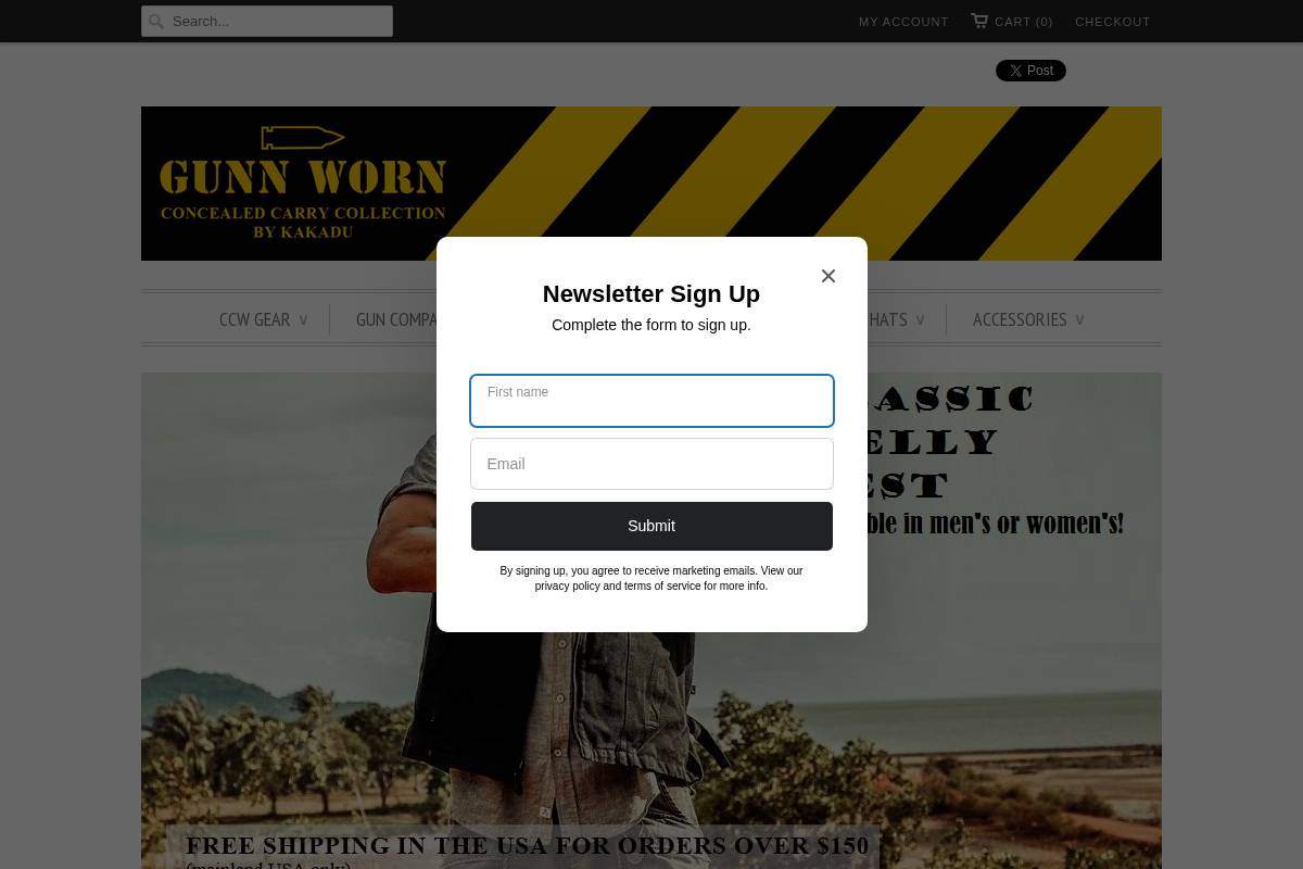 gunnworn.com homepage screenshot