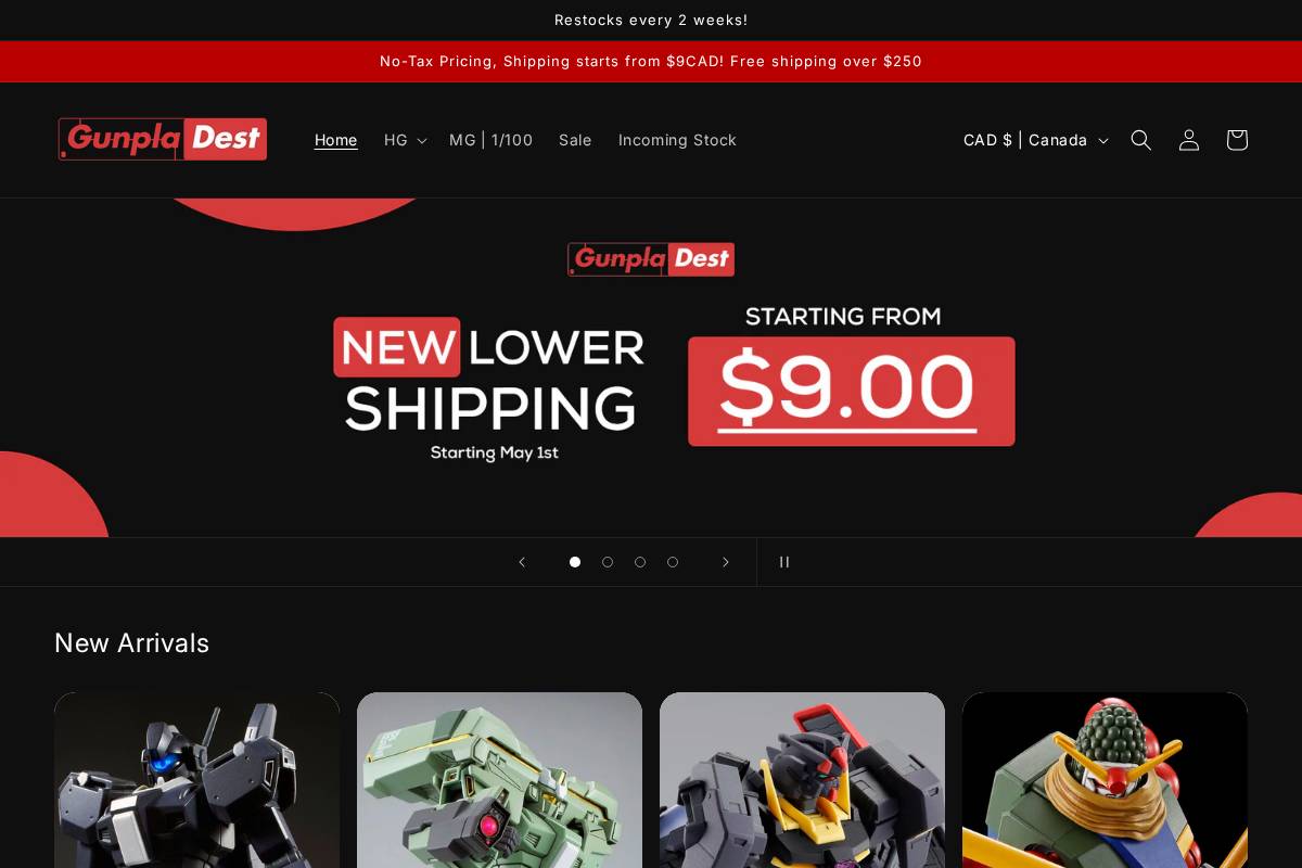 gunpladest.ca homepage screenshot