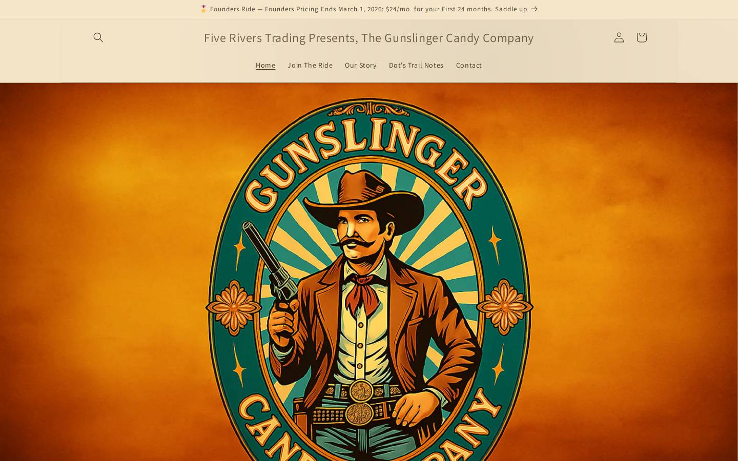 gunslingercandy.com homepage screenshot