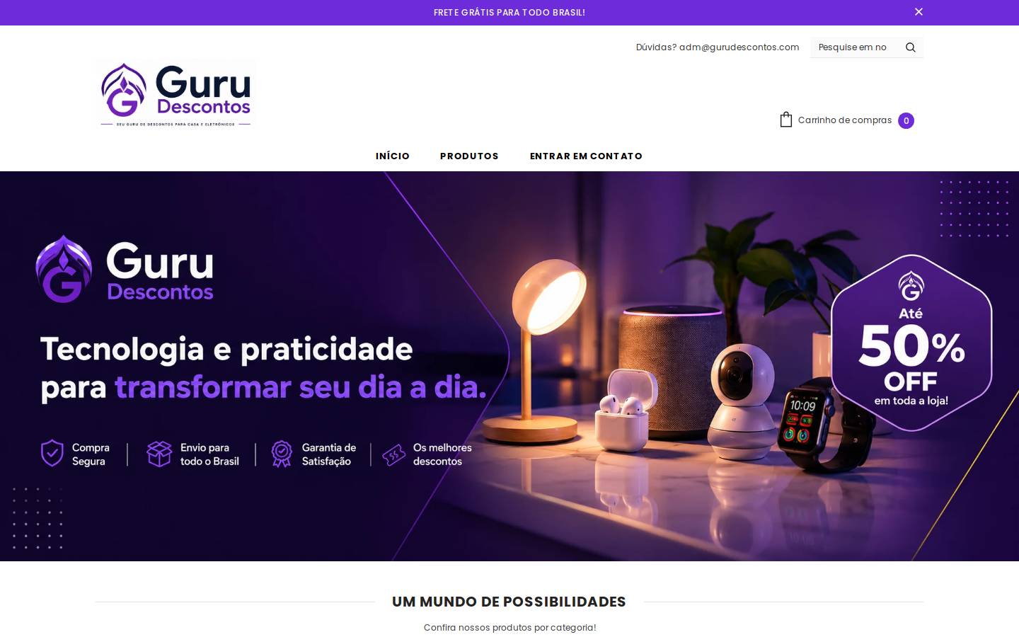 gurudescontos.com homepage screenshot