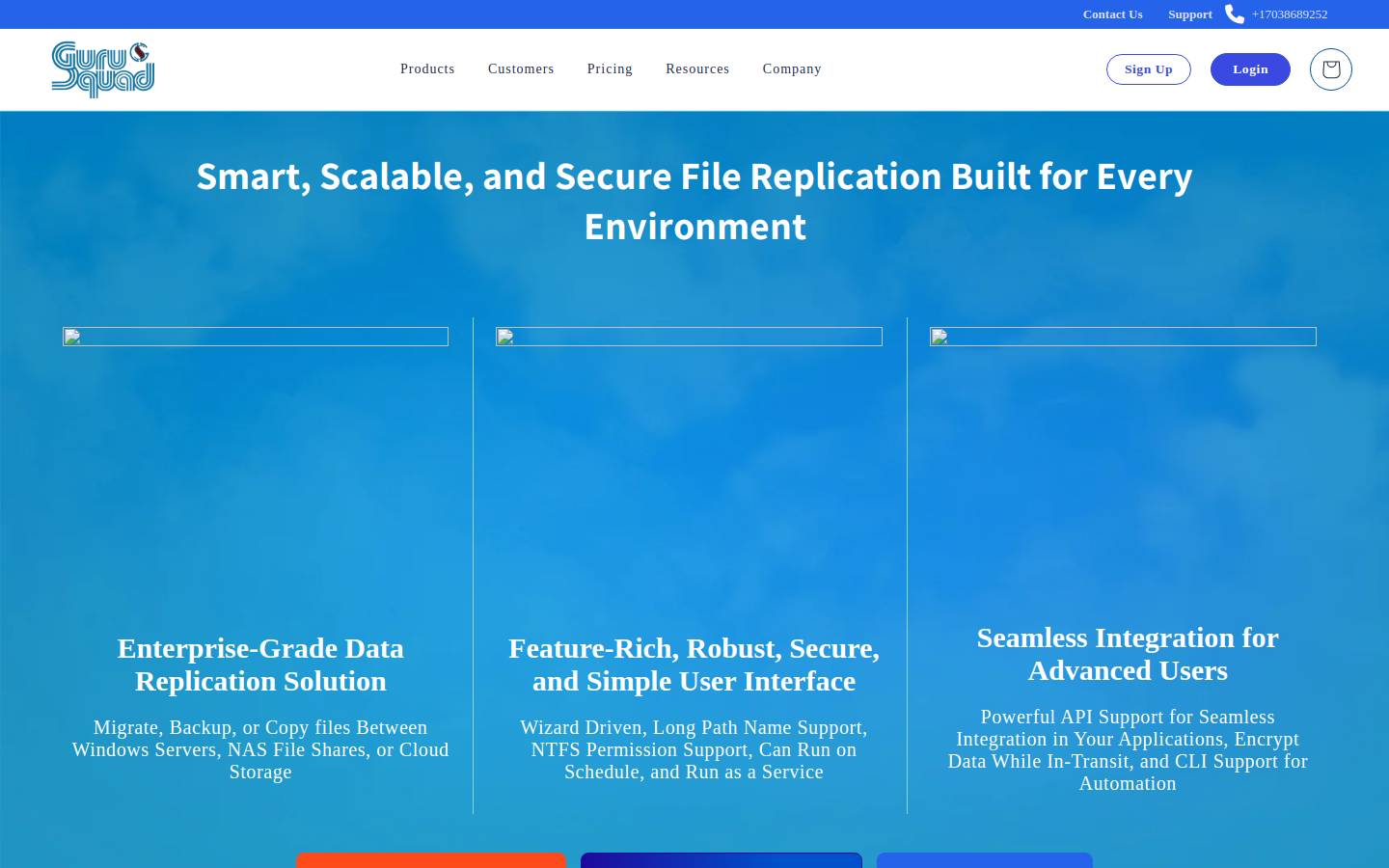 GuruSquad homepage screenshot