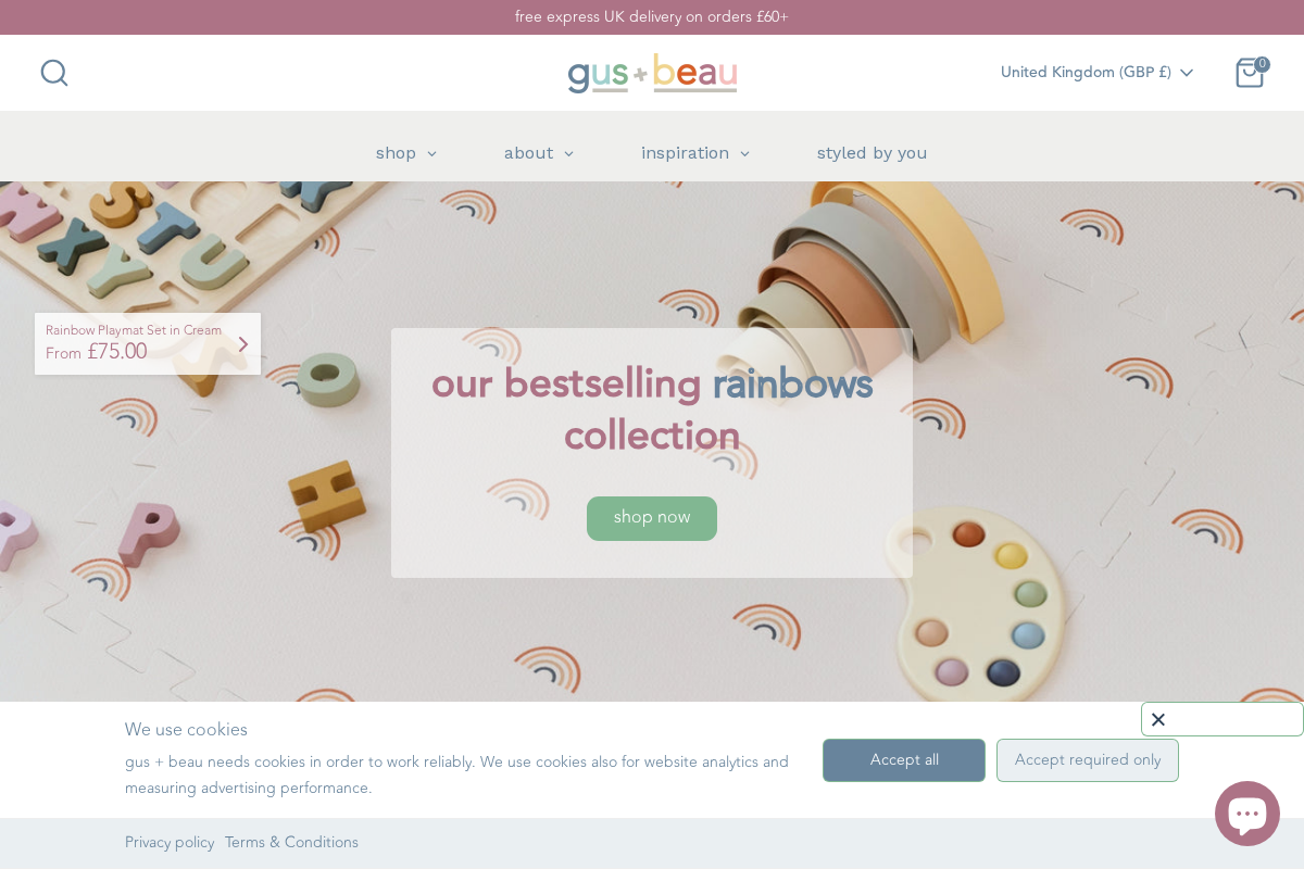 gus + beau homepage screenshot