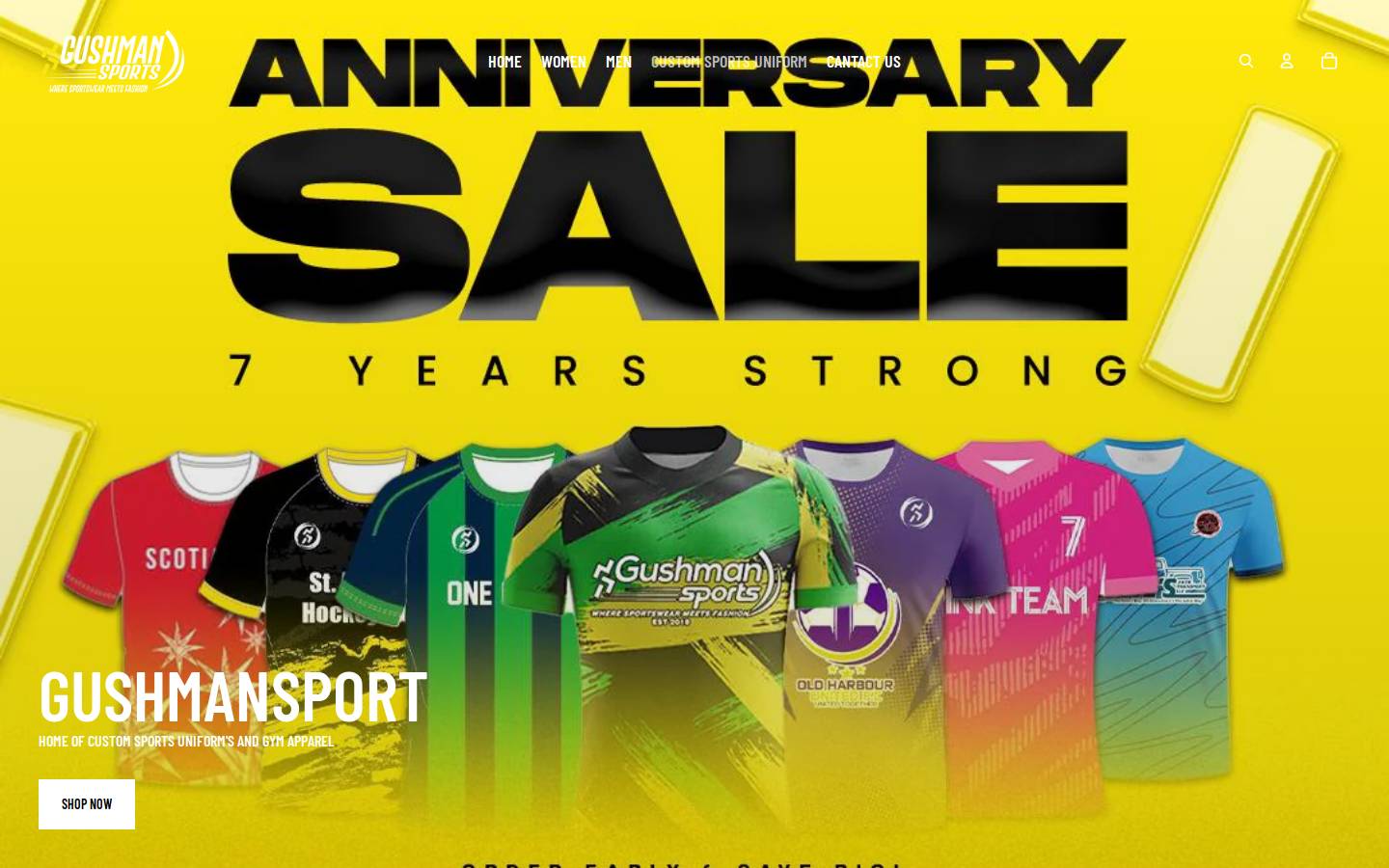gushmansports.com homepage screenshot
