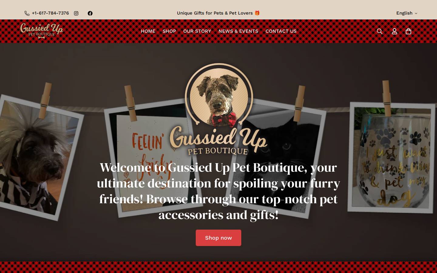 gussieduppetboutique.com homepage screenshot