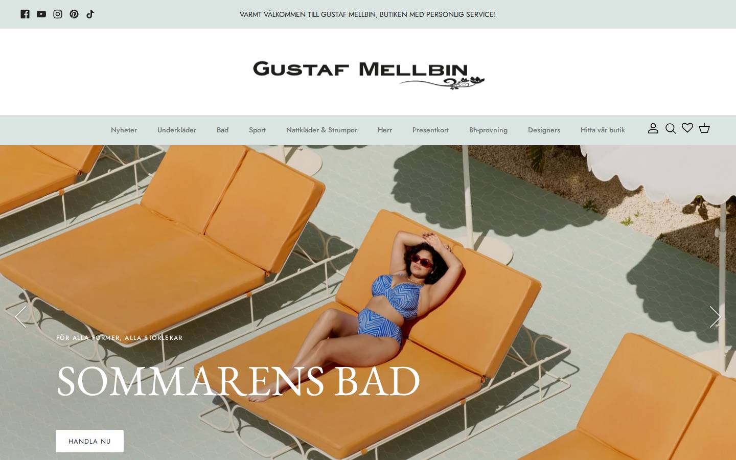 Gustaf Mellbin homepage screenshot
