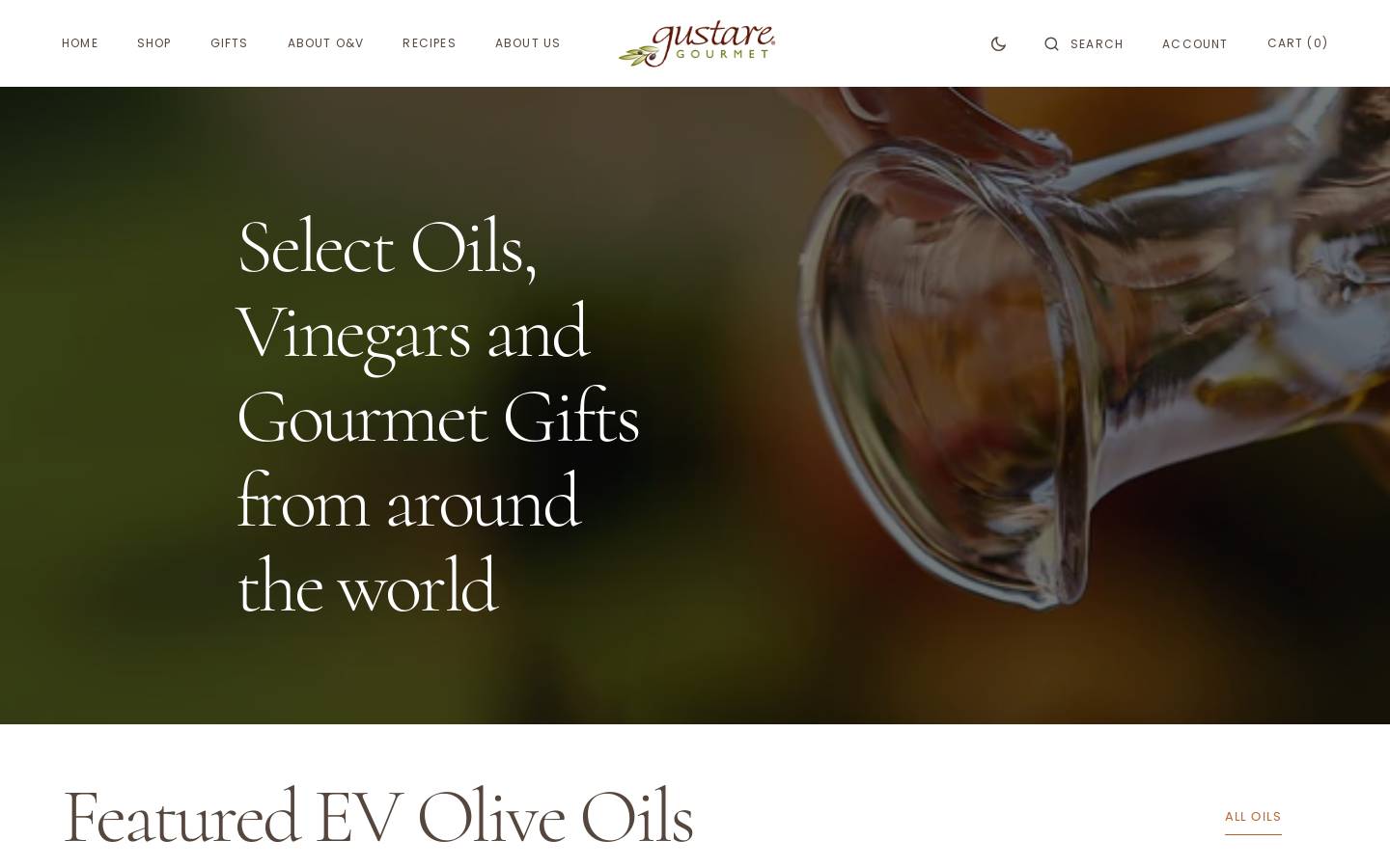 Gustareoliveoil homepage screenshot