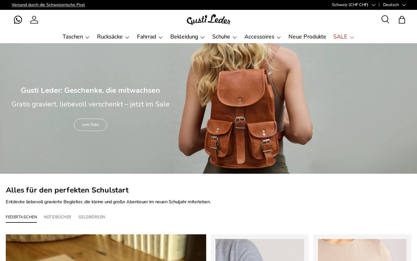 Gusti Leder homepage screenshot