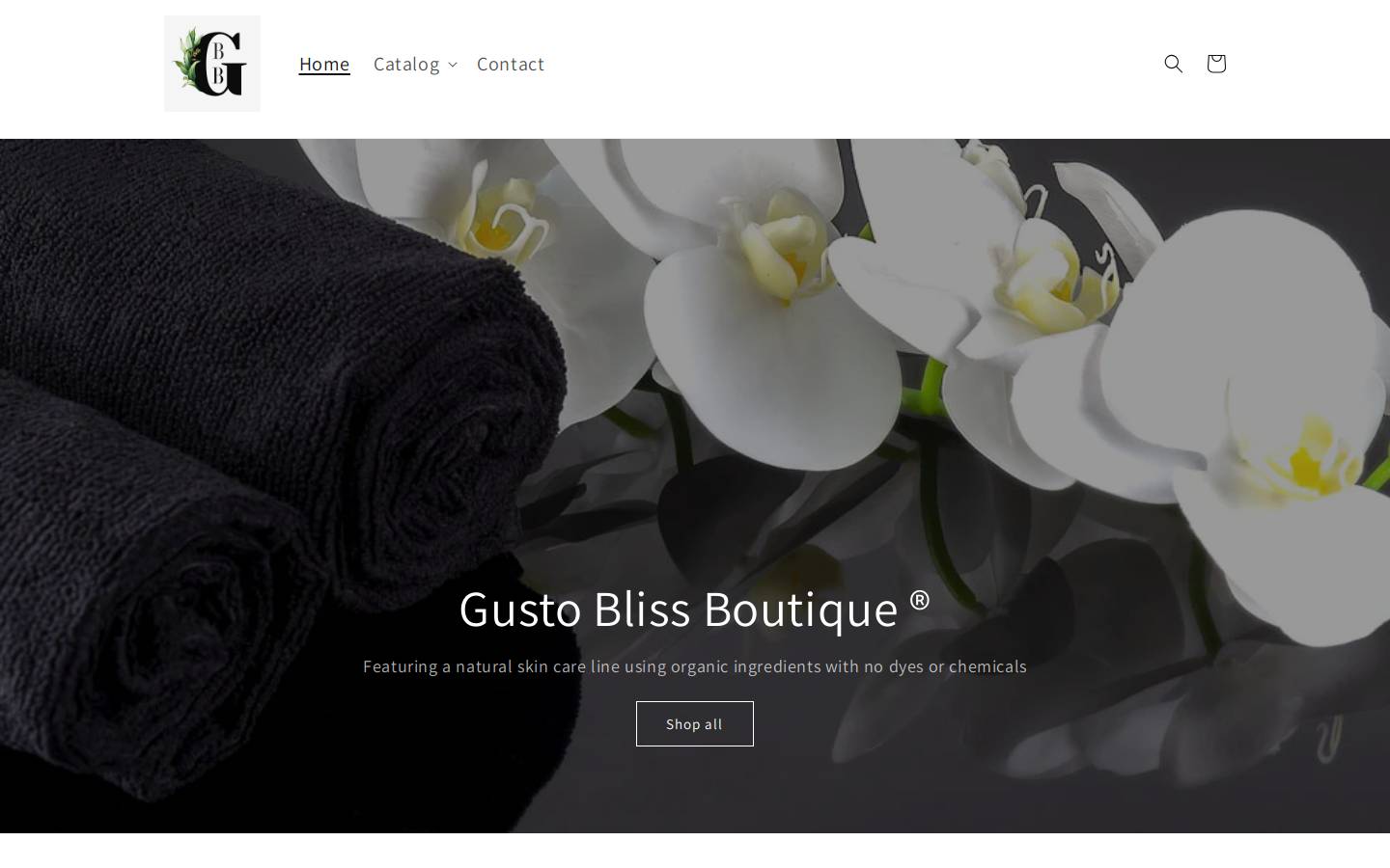 gustoblissboutique.com homepage screenshot