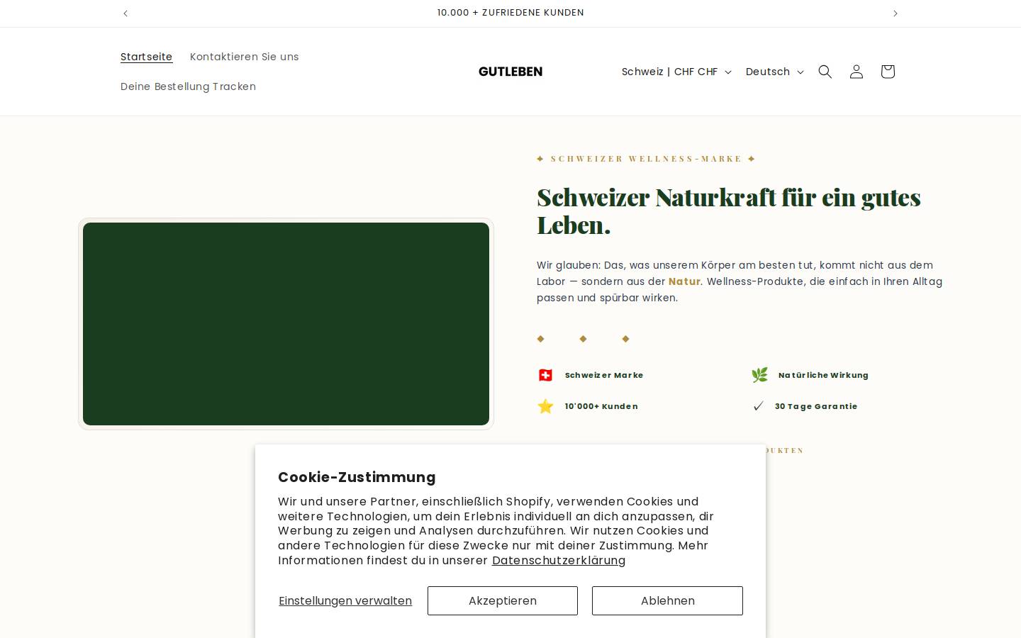 gut-leben.ch homepage screenshot