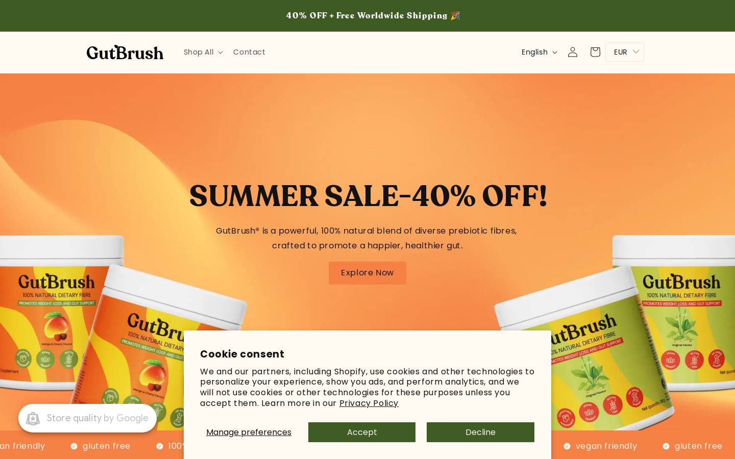 gutbrush.com homepage screenshot
