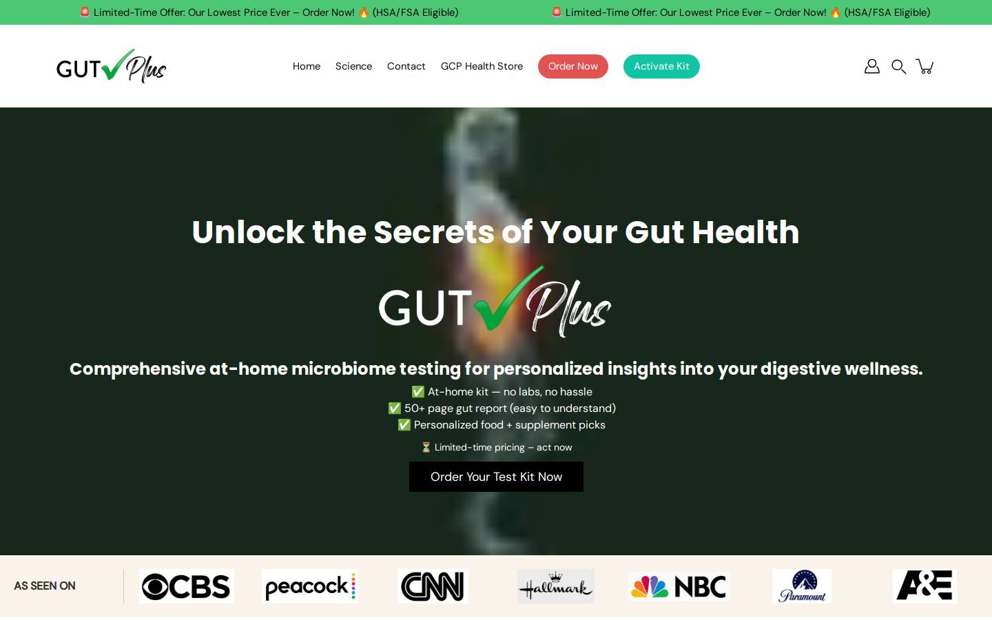gutcheckplus.com homepage screenshot