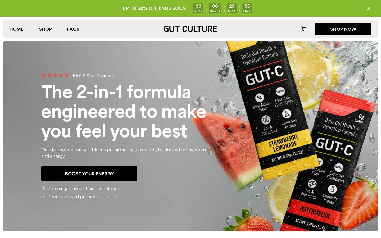 gutculture.com homepage screenshot