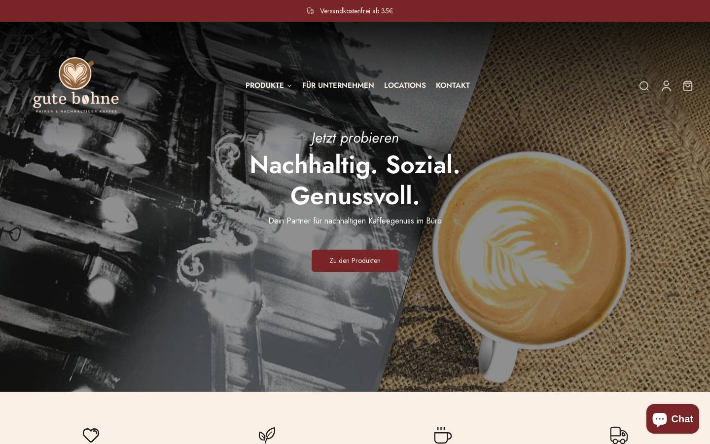 gutebohne.de homepage screenshot