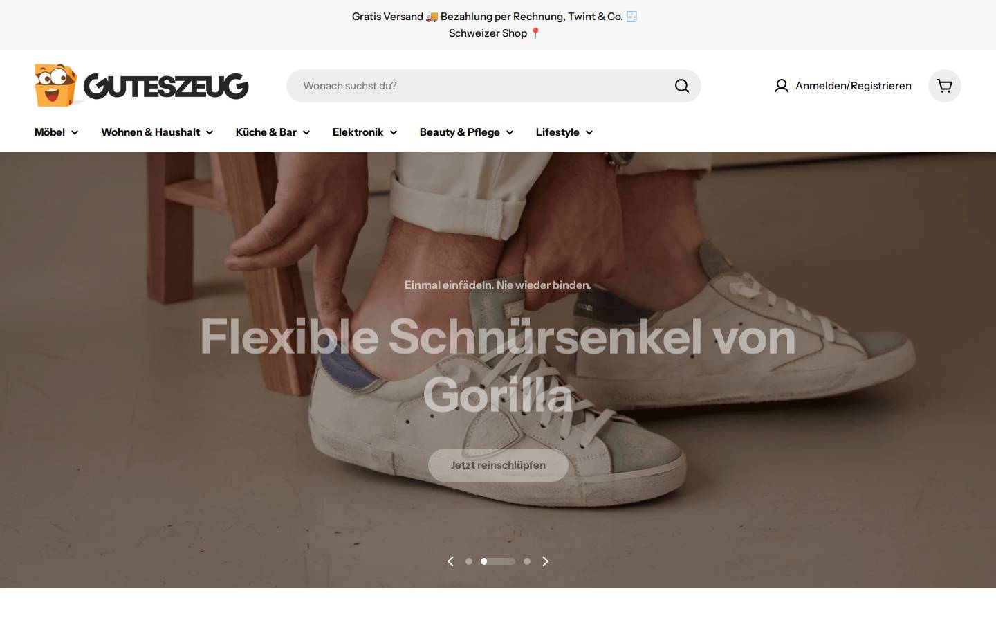 guteszeug.ch homepage screenshot