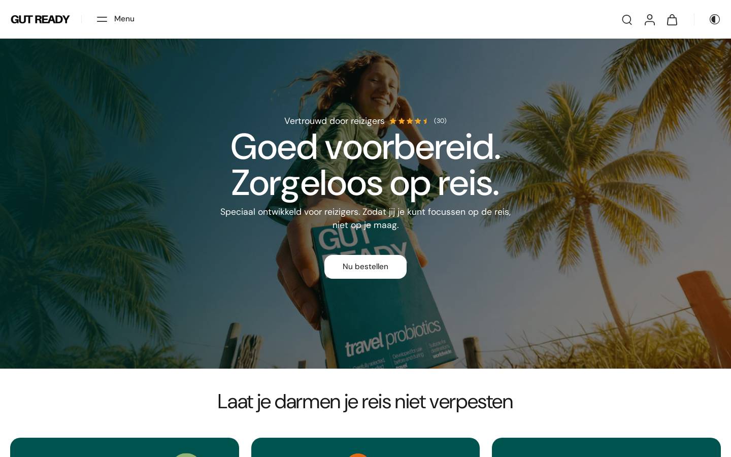 Gutready homepage screenshot
