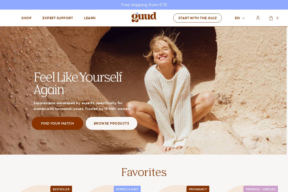 guudwoman.com homepage screenshot