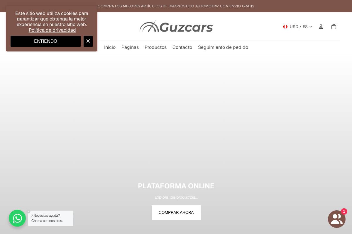 guzcars.com homepage screenshot