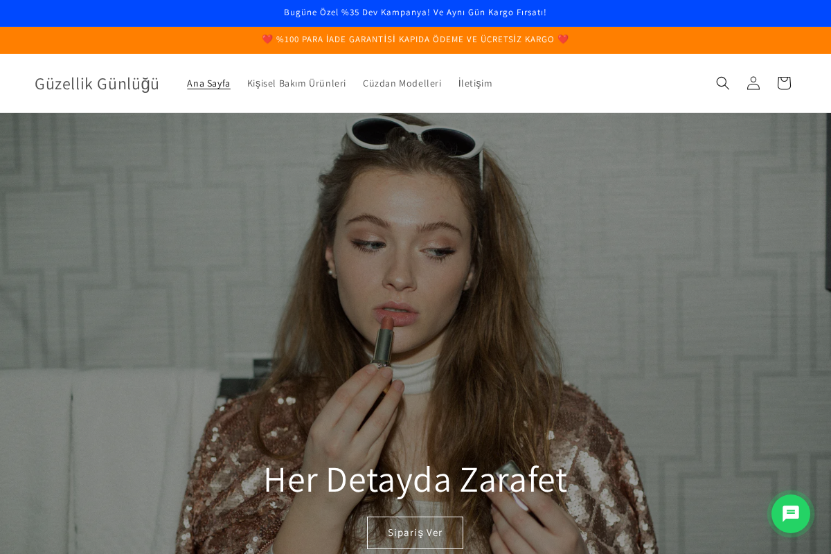 Güzellik Günlüğü homepage screenshot