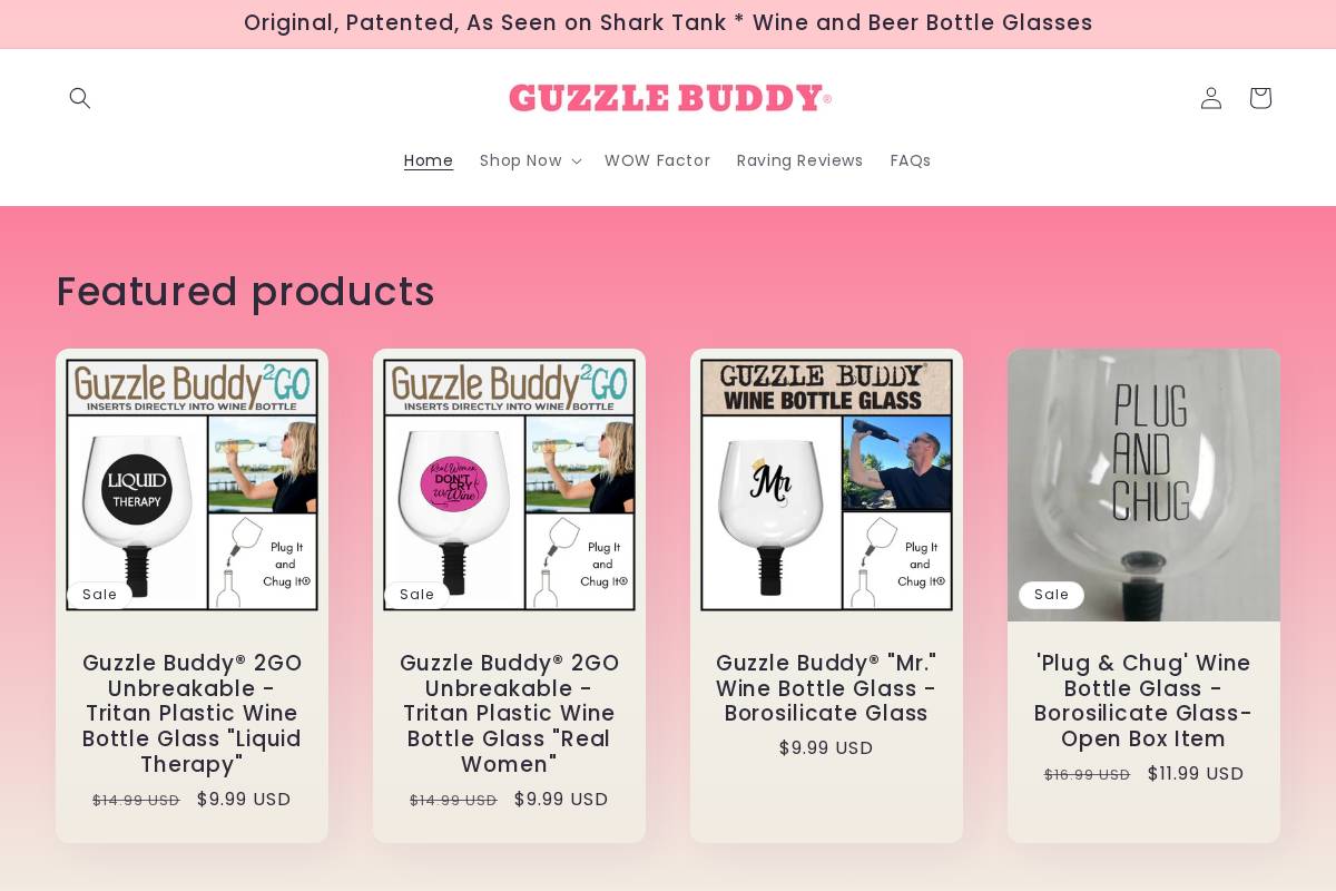 guzzlebuddy.com homepage screenshot