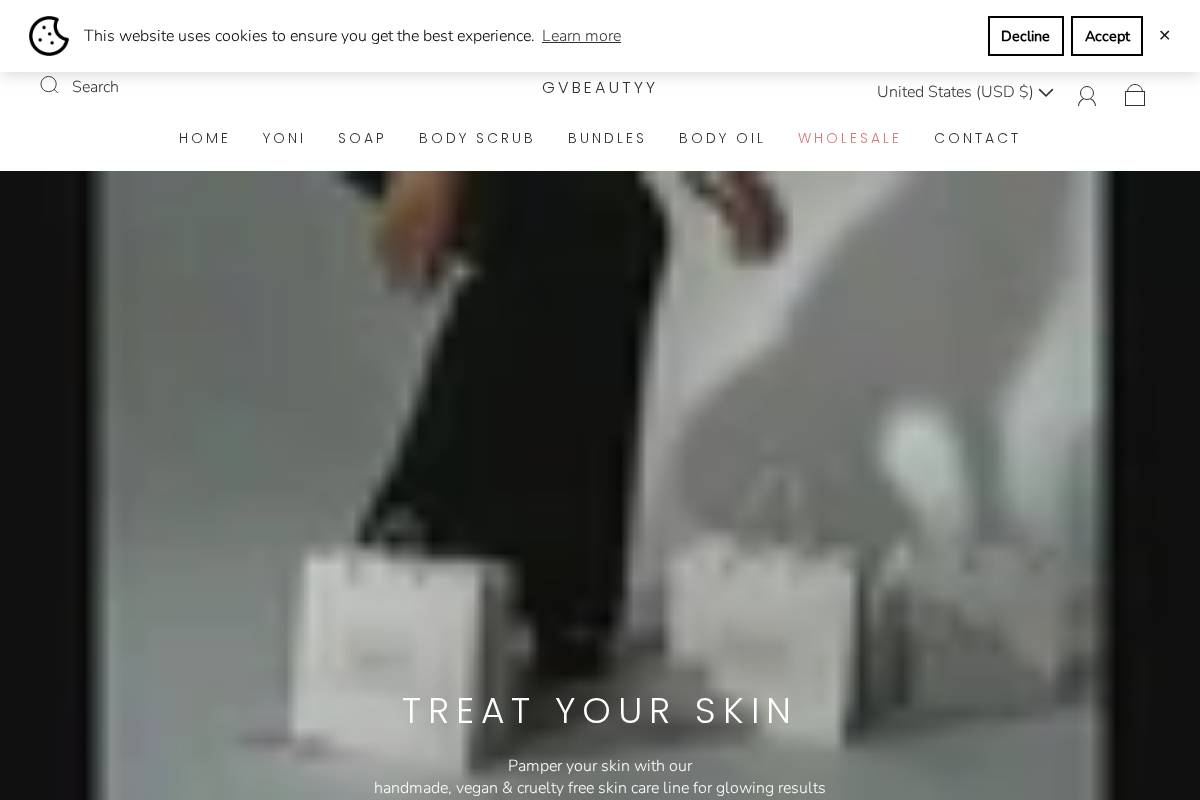gvbeautyy.com homepage screenshot
