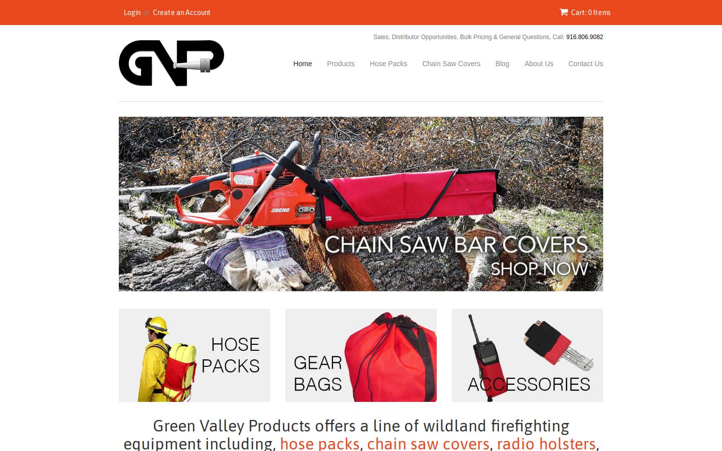 gvfireproducts.com homepage screenshot